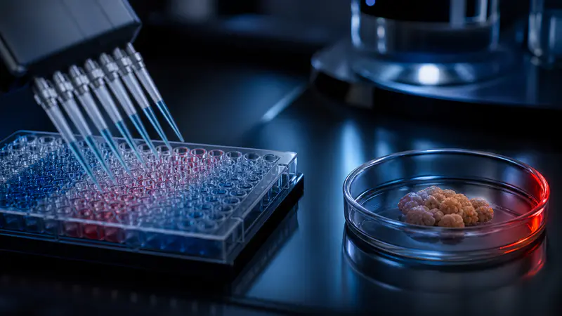 Editorial laboratory scene for Cagrilintide: amylin-analog research overview