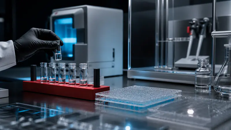 Editorial laboratory scene for Endotoxin testing for research peptides: when LAL matters