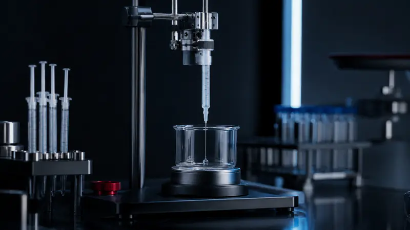 Editorial laboratory scene for Why insulin syringes for peptide reconstitution and dosing research