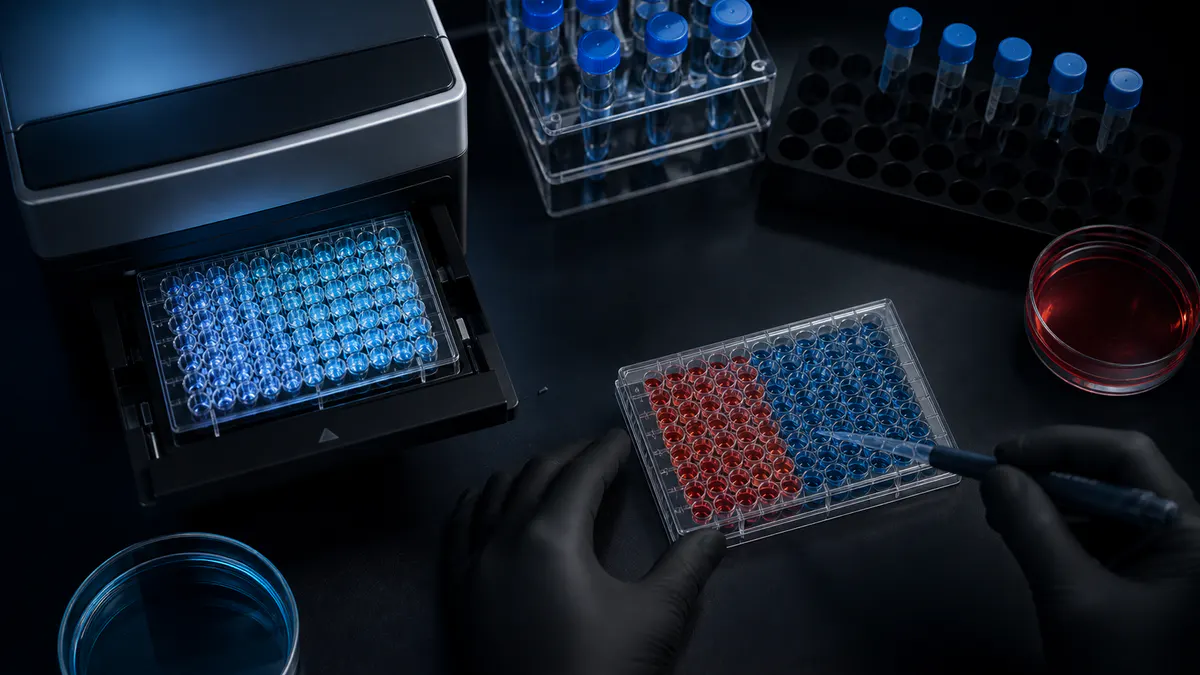 Editorial laboratory scene for KPV: tripeptide α-MSH fragment for inflammation research