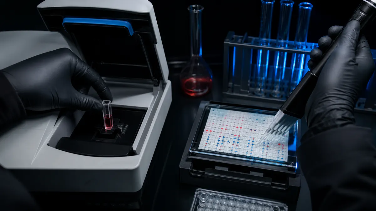 Editorial laboratory scene for NAD+ has two jobs, and most protocols account for one