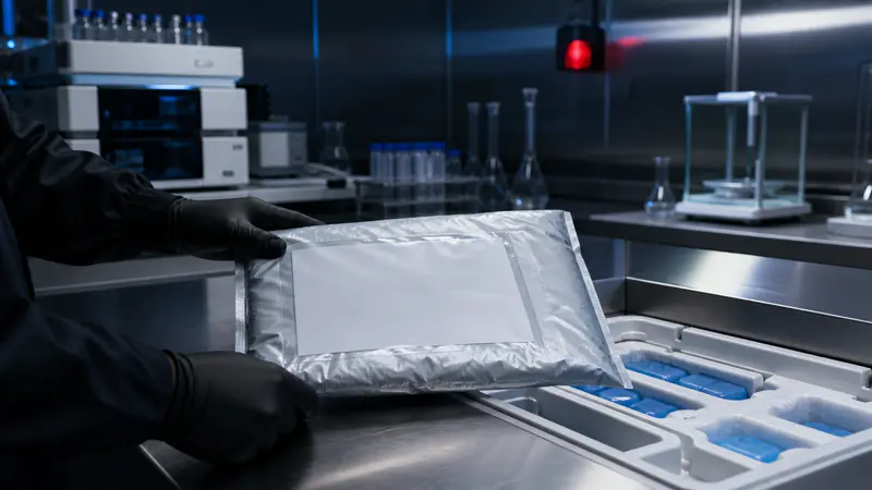 Editorial laboratory scene for Research Peptides and Canadian Customs: What You Need to Know