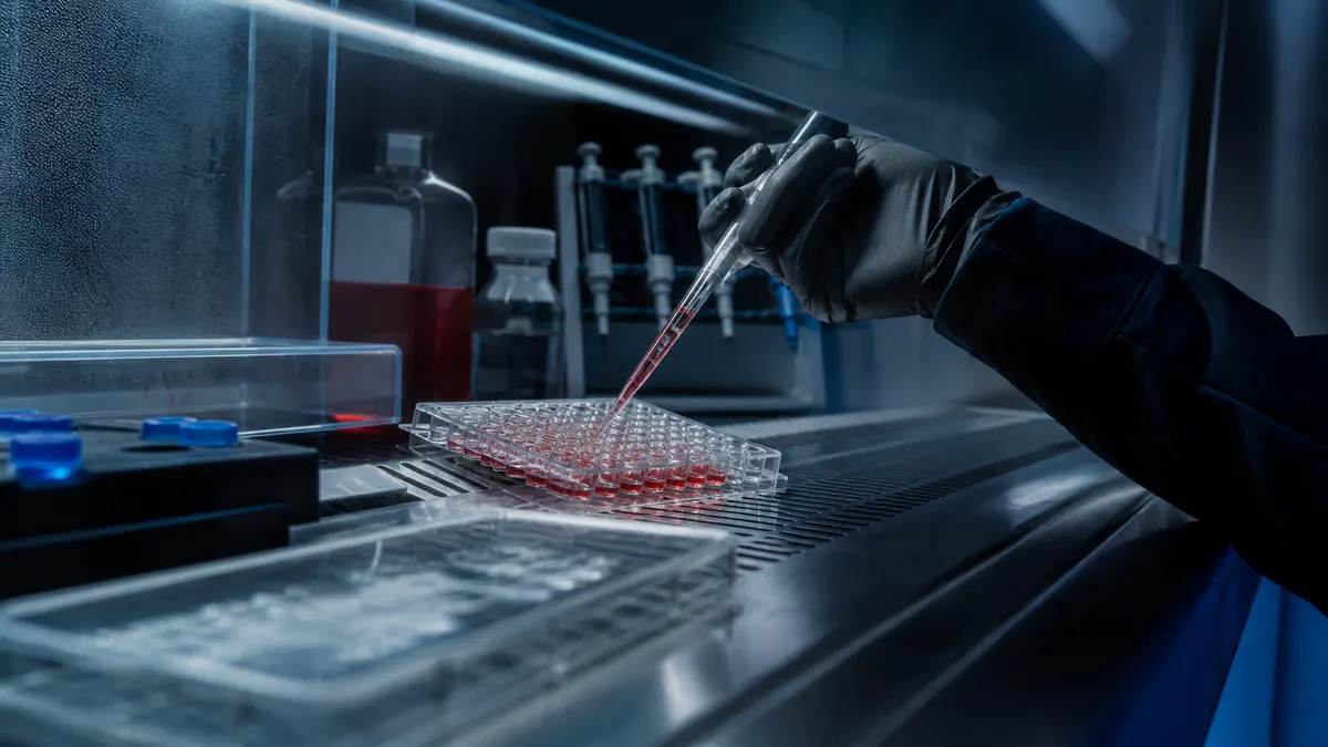 Editorial laboratory scene for Thymosin Alpha-1 and innate immunity, a short history